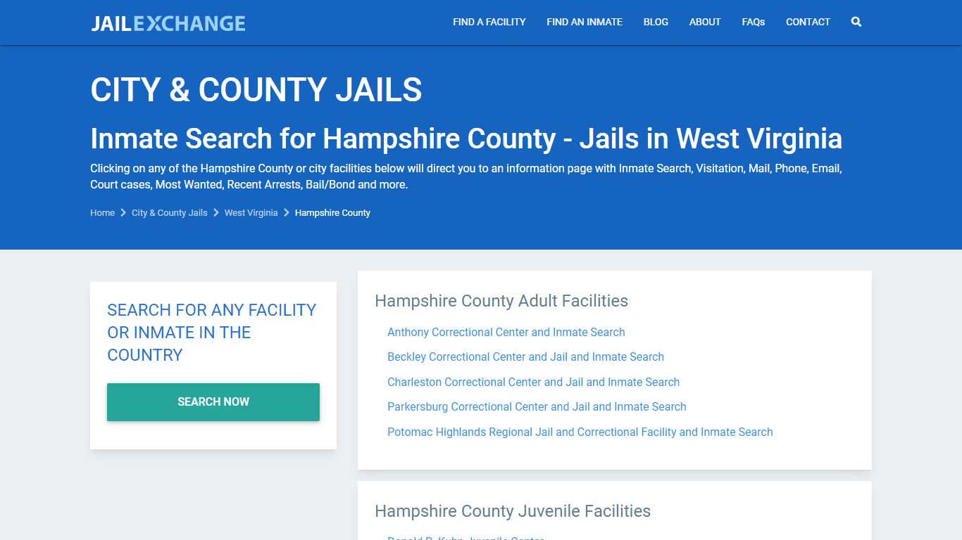 Hampshire County Jail Inmates | Arrests | Mugshots | WV