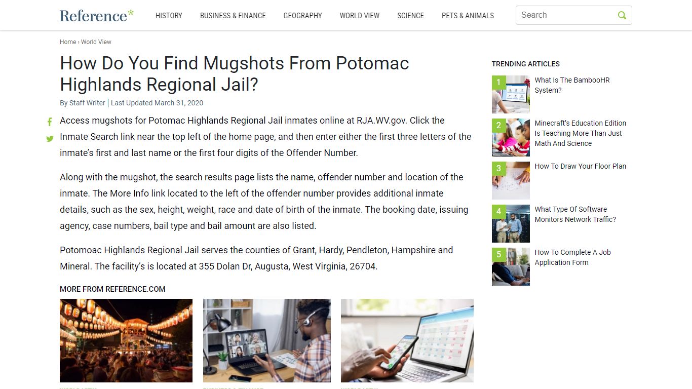 How Do You Find Mugshots From Potomac Highlands Regional Jail?